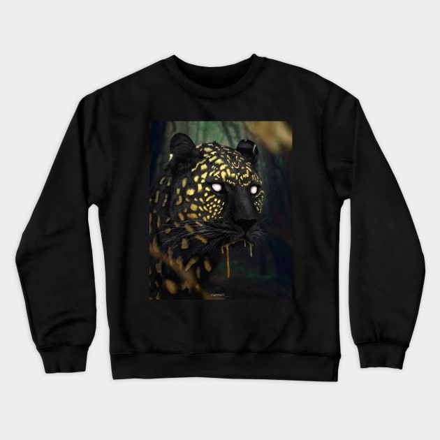 Golden cheetah Crewneck Sweatshirt by sidomatic